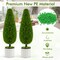 Green 2 Pack 35"H Artificial Cedar Teardrop Shaped Bush with Plastic Nursery Pot